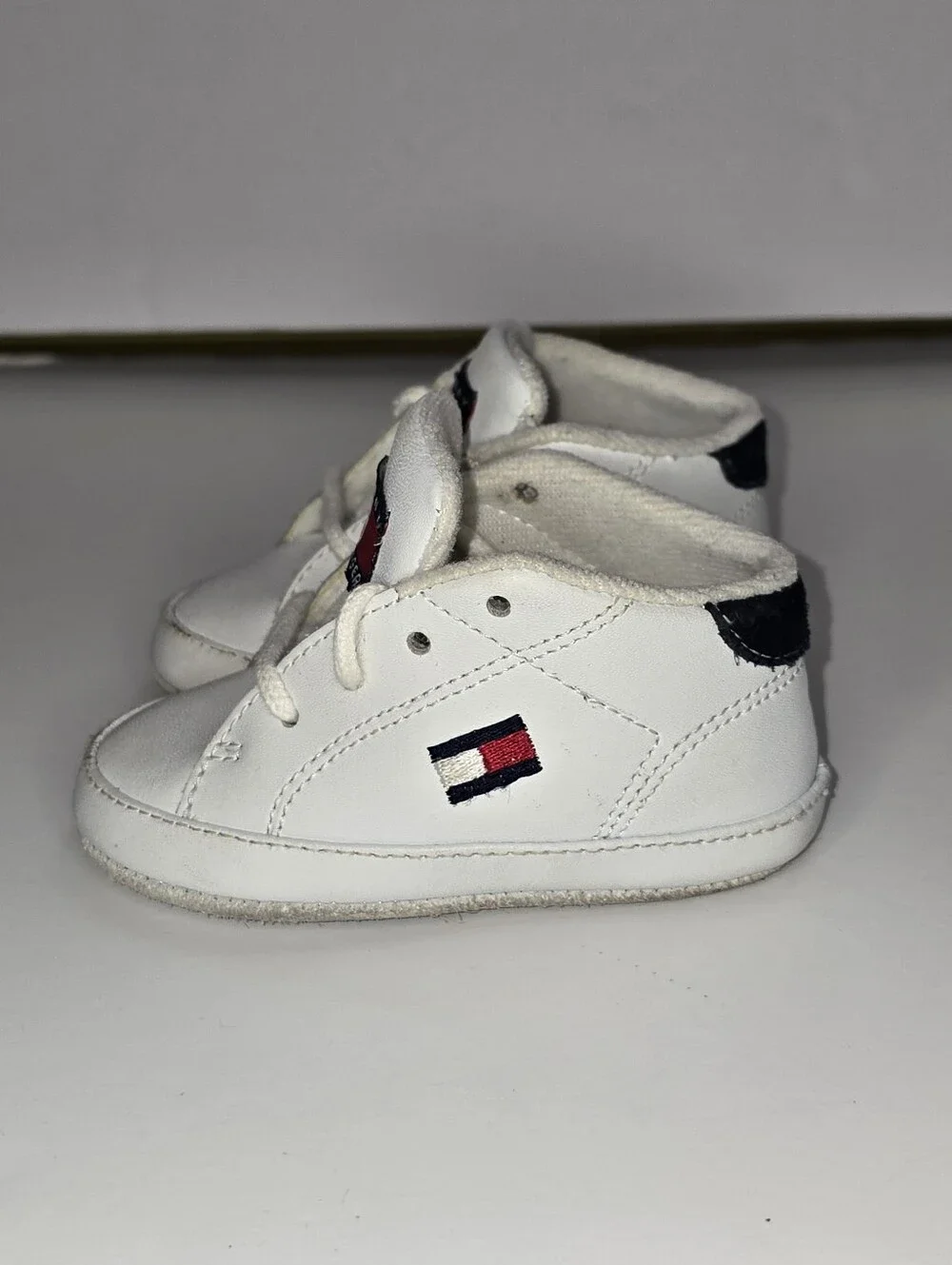 Tommy Hilfiger Infant Boys Sneakers White Shoes , Size 0-3 Months